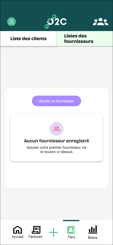 Fournisseurs — état vide