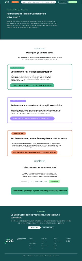 Page Bilan Carbone, partie 1, version Association